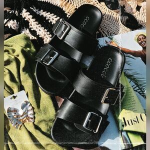 🆕️The Josephine// Black double buckle slide